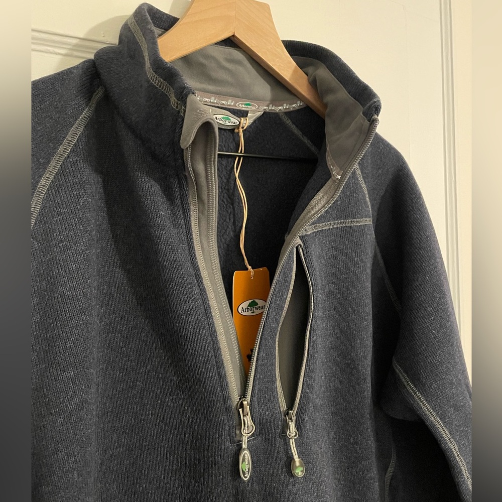 Arborwear Staghorn Fleece Pullover- Medium Navy